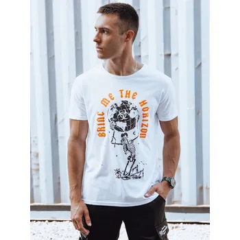 Bílé pánské tričko s potiskem na přední straně RX5619 Velikost: 2XL