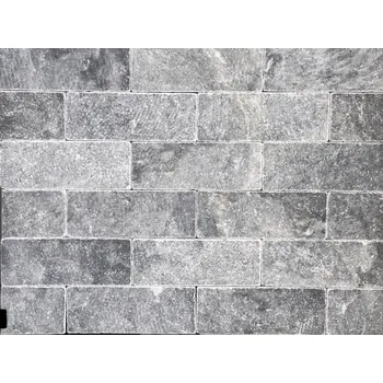 Obklad Kamenný obklad mramor šedý cihličky 20,3x7,5x1 cm
