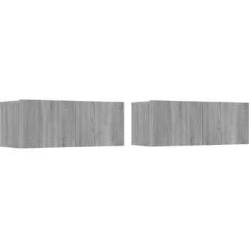 Televizní stolek SOLID TV STOLEK 80x30x30cm ŠEDÝ DUB