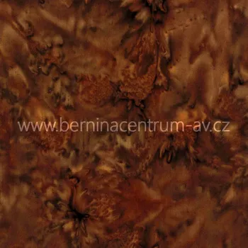 Hoffman 3018-386 bali batika hnědá bavlněná látka patchwork