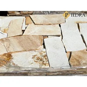 Dlažba Kamenná dlažba / obklad 20-50 cm Yellow ligth, šlapáky do betonu