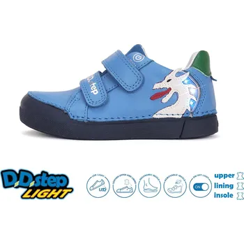 Chlapecké polobotky Celoroční obuv DDstep S068-51124BM Bermuda Blue svítící chlapecké Velikost: 30