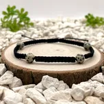 Certom Macramé náramek jaspis dalmatin 0135