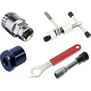 Sada nářadí: Klíč na řetěz, stahovák klik, volnoběžky a středového složení (4 kusy)