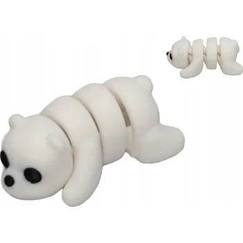 Figurka medvídka – bílý lední medvěd, mini, pohyblivá, zoo, farma, zvířátko