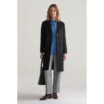 Dámský kabát KABÁT GANT CLASSIC TAILORED WOOL COAT BLACK