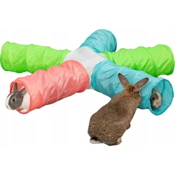 TRIXIE Velký tunel s 5 vchody, hračka pro králíky, morčata a další hlodavce, skládací, 5x47 cm, 120 cm