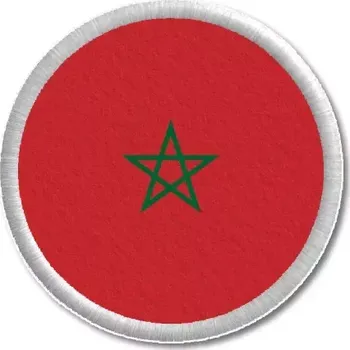 Vlajka Pelisport Marocká vlajka tištěná nášivka ø 4,5 cm