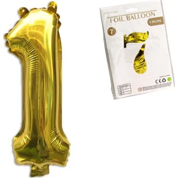dobirkov.cz Fóliový balónek ZLATÉ ČÍSLO 1 (80 cm)