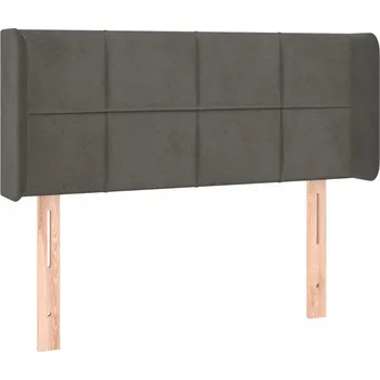 Čelo postele ušák sametové 83x16x78/88 cm, tmavě šedé