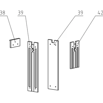 Štípačka na dřevo Horní plastová vodítka (sada 4ks) pro štípač dřeva Scheppach HL1010, HL1100 (poz. 38,39,42), kód: 5905402038, 5905402902, 5905402901, 5905401902