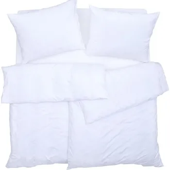 Povlečení SCANquilt povlečení ELEGANT PLUS eukalyptus opticky bílá 140 x 200/70 x 90 cm