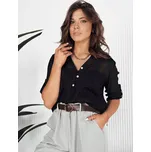 Černá košile z jemného materiálu s kapsou LUNA RY2325 Velikost: L