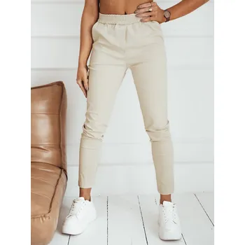 Dámské kalhoty Světle béžové stylové kalhoty JINNY UY1854 Velikost: ONE SIZE