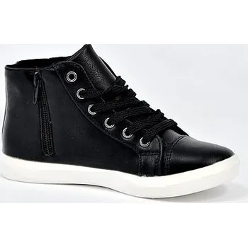 Chlapecké tenisky kotníkové boty Next Stylové chlapecké kotníkové boty černé barvy s bočními ozdobnými prvky black velikost 29