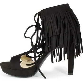 Dámské sandále sandály Next Černé sandály s třásněmi black velikost 39