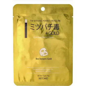 Pleťová maska Mitomo PREMIUM pleťová maska se zlatem a včelím jedem JAPAN 25 ml