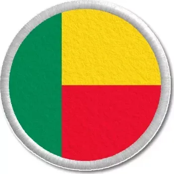 Vlajka Pelisport Beninská vlajka tištěná nášivka ø 4,5 cm