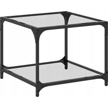 Konferenční stolek Skleněný konferenční stolek 50x50x40 cm, průhledný