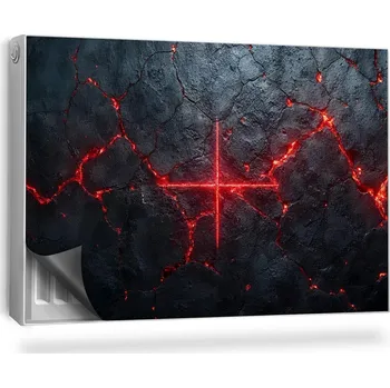 Obraz Magnetická podložka na radiátor, kryt 90 x 60 cm šedá