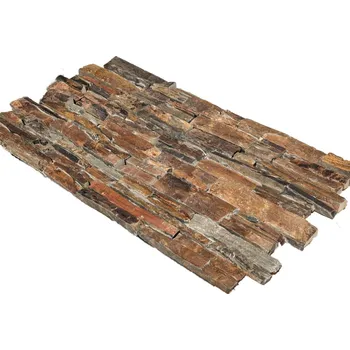 Obklad Kamenný obklad StoneWall hnědý, tloušťka 2,5-3,5 cm, skládaný na síťce