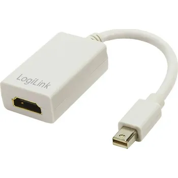 Elektrická zásuvka LogiLink CV0036A DisplayPort / HDMI adaptér [1x mini DisplayPort zástrčka - 1x HDMI zásuvka] bílá 10.00 cm