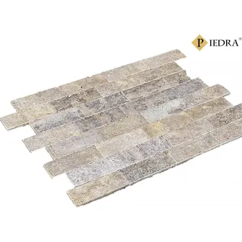 Obklad Kamenný obklad travertin noce cihličky 20,3x7,5x1 cm
