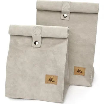 Úložný box Design Ali Pytlík z pratelného papíru šedý Velikost: M