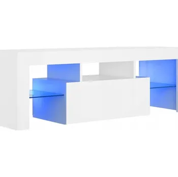 Televizní stolek TV stolek LED RGB 120x35x40 cm bílý