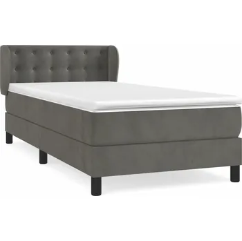 Postel Čalouněná jednolůžková postel ZakitoHome 80x200, odstíny šedé