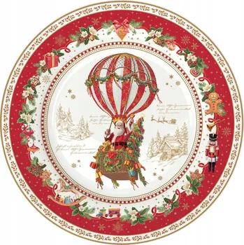 Talíř Easy Life/Nuova R2S, dezertní talířek 19 Cm - CHRISTMAS, Mikuláš v balónu