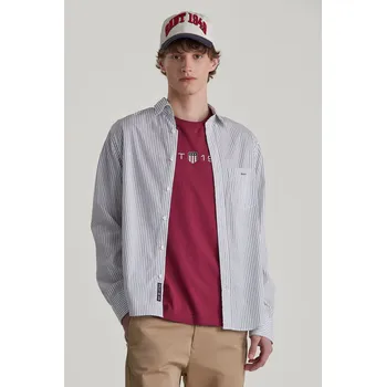 Pánské oblečení KOŠILE GANT REG POPLIN STRIPE WHITE