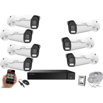 Kompletní kamerový systém Monitorrs Security AI hybrid Light Park IP 7 kamerový set 8 Mpix (6070K7) (Monitorrs Security)