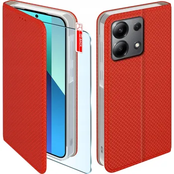 Pouzdro na mobilní telefon Flipové pouzdro KrainaGSM pro Xiaomi Redmi Note 13 4G červené