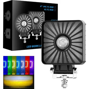 LED 18W HALOGEN REFLEKTOR RGB PRACOVNÍ LAMPA 12V 24V