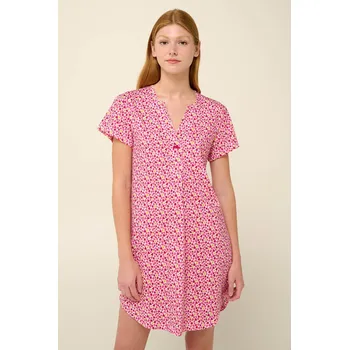 Dámské noční prádlo Vamp Bavlněná letní noční košile s výstřihem do V 22284