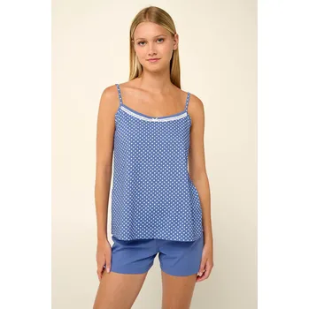 Dámské oblečení Vamp Bavlněné dámské pyžamo na ramínka 22216