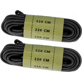 Tkaničky do bot Mil-Tec Voskované tkaničky do bot 220cm Černé