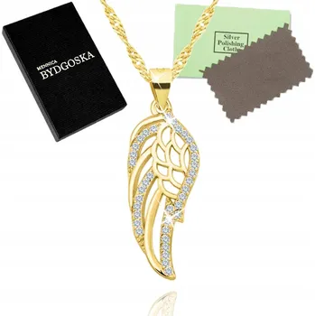 Náhrdelník Pozlacený stříbrný náhrdelník křídlo 45 cm Mennica Bydgoska