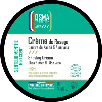 Osma Shaving Cream Organic Menthol 100 ml - Mentolový krém na holení
