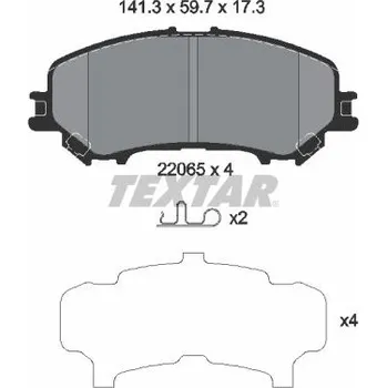 Brzdová destička Sada brzdových destiček, kotoučová brzda TEXTAR 2206503