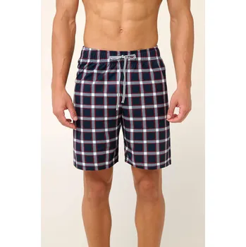 Pánské pyžamo Vamp Bavlněné kostkované pánské krátké kalhoty 22654