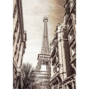 Obraz Plakát Eiffelova věž bez rámu 21 x 29,7 cm