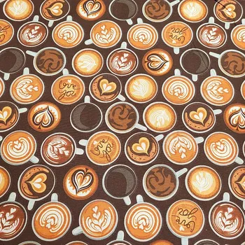 BYTEMA Dekorační látka KÁVIČKY 140 cm