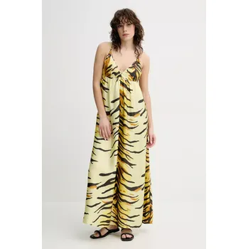 Dámské šaty Hedvábné šaty Nanushka DELPHY NW25RSDR20458 žlutá 10X, vel. M