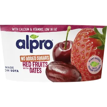 Potravina Alpro Sójový dezert višeň, jahoda a datle bez přidaného cukru