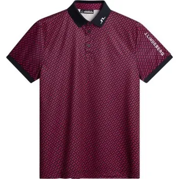 J.Lindeberg Tour Tech Print pánské polo, tour geo navy pánské, S