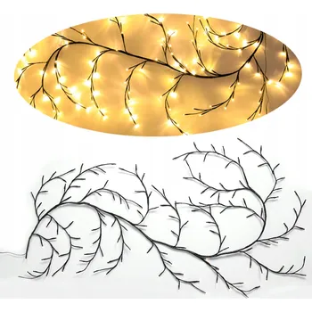 Vánoce LED STROMEK Ozdobné ŠTĚSTÍ VÁNOČNÍ Lampičky nástěnná dekorace