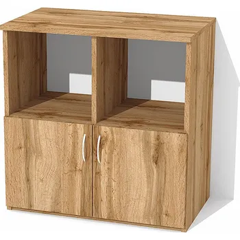 Šatní skříň Nabytekmorava Policová skříň s dvířky Alfa 164 barva lamina: Dub Wotan