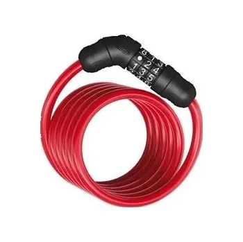 Zámek na kolo Abus 4508C/150/8 Star Lankový / spirálový zámek na kód - červený